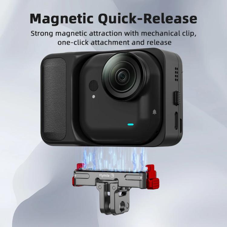 For Insta360 Go Ultra Flymile Magnetic Quick-Release Adapter Aluminum Alloy Mount Extension Accessory