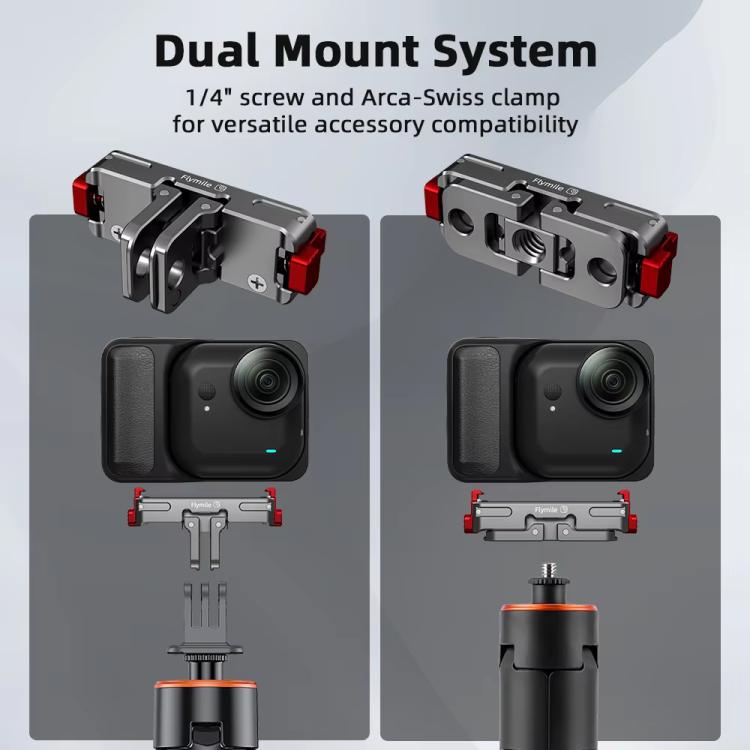 For Insta360 Go Ultra Flymile Magnetic Quick-Release Adapter Aluminum Alloy Mount Extension Accessory