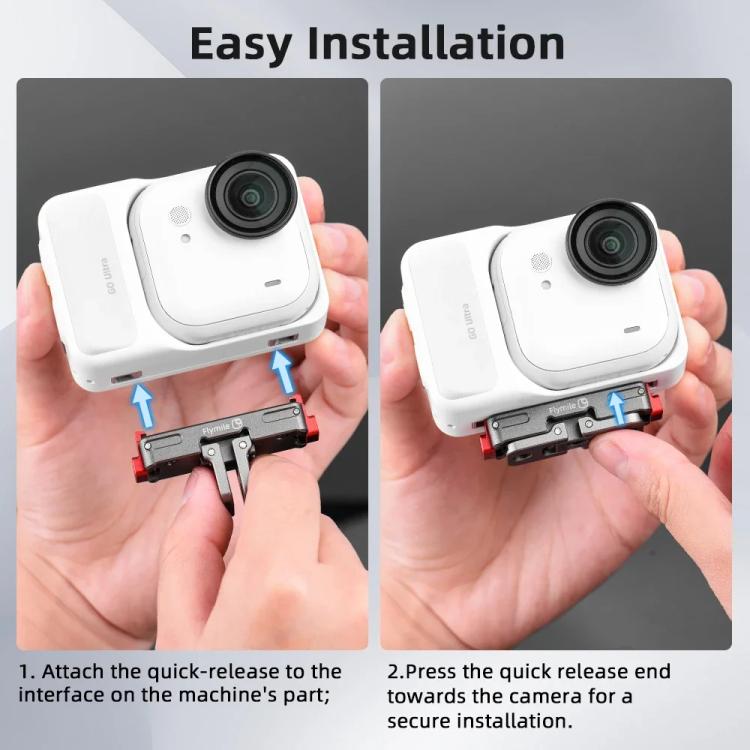 For Insta360 Go Ultra Flymile Magnetic Quick-Release Adapter Aluminum Alloy Mount Extension Accessory