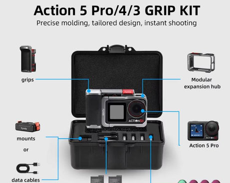 Flymile Carrying Case for DJI Action 5 Pro/4/3 Street Photography Kit Storage Organizer