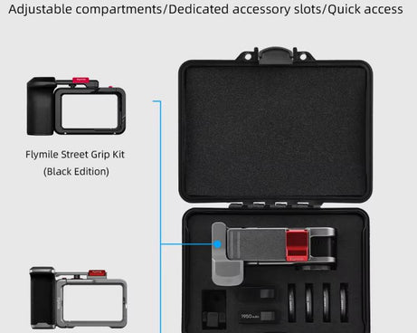 Flymile Carrying Case for DJI Action 5 Pro/4/3 Street Photography Kit Storage Organizer