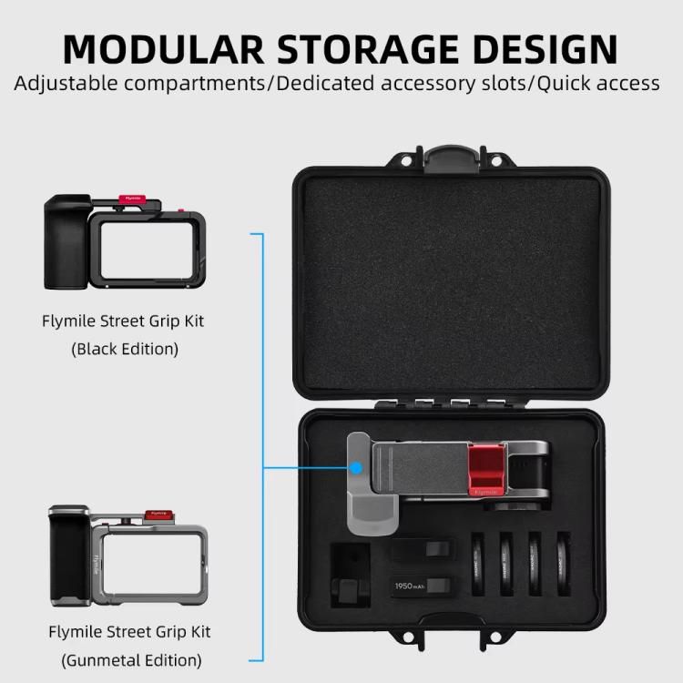 Flymile Carrying Case for DJI Action 5 Pro/4/3 Street Photography Kit Storage Organizer
