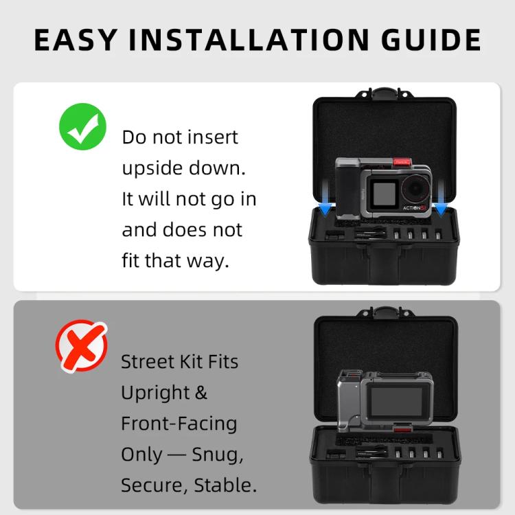 Flymile Carrying Case for DJI Action 5 Pro/4/3 Street Photography Kit Storage Organizer