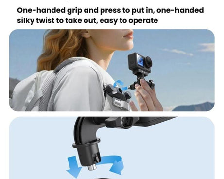 TELESIN S3-JFM-03-TDJ Backpack Quick-Release Mount Universal Backpack Clip For Action Cameras