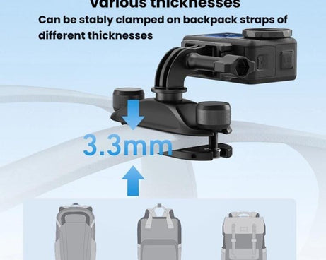 TELESIN S3-JFM-03-TDJ Backpack Quick-Release Mount Universal Backpack Clip For Action Cameras