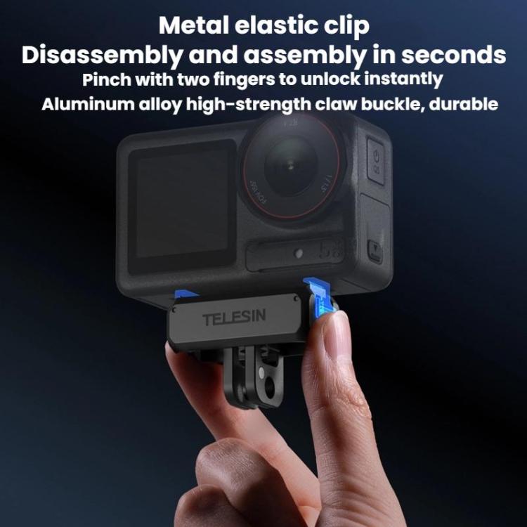 For DJI Osmo Action 3 / 4 / 5 Pro TELESIN Magnetic Adapter Mount