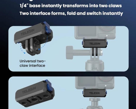 For DJI Osmo Action 3 / 4 / 5 Pro TELESIN Magnetic Adapter Mount