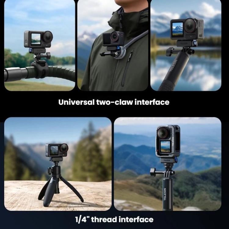 For DJI Osmo Action 3 / 4 / 5 Pro TELESIN Magnetic Adapter Mount