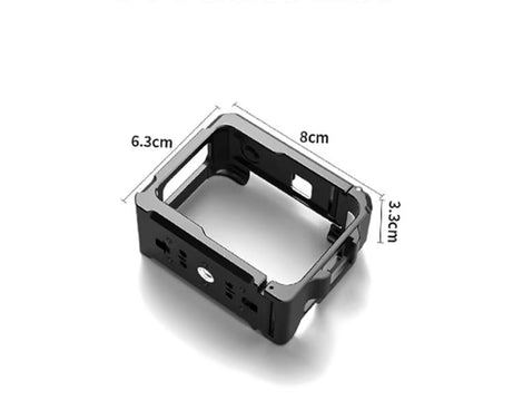 For Insta360 GO Ultra Aluminum Alloy Cage with Dual Cold Shoe Mount Shockproof Protective Frame