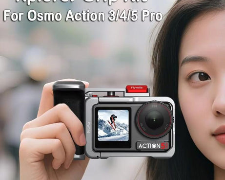 Flymile Street Shooting Handle Kit for DJI Osmo Action 5 Pro/4/3 Action Camera Aluminum Expansion Cage