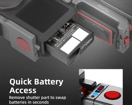 Flymile Street Shooting Handle Kit for DJI Osmo Action 5 Pro/4/3 Action Camera Aluminum Expansion Cage