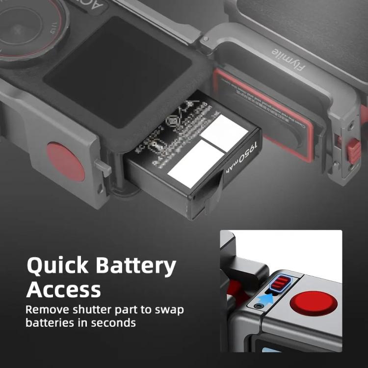 Flymile Street Shooting Handle Kit for DJI Osmo Action 5 Pro/4/3 Action Camera Aluminum Expansion Cage