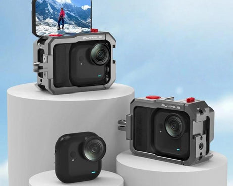 For Insta360 GO Ultra Flymile Metal Cage Quick Release Extended Frame