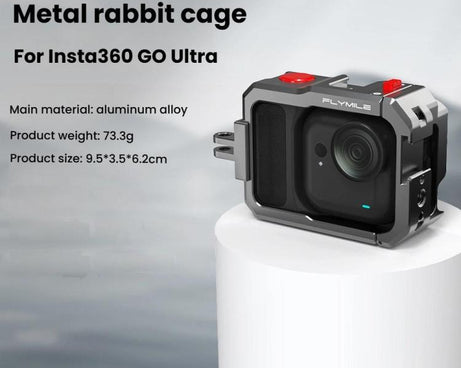 For Insta360 GO Ultra Flymile Metal Cage Quick Release Extended Frame