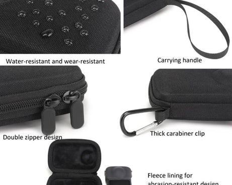 BKano Carrying Case For DJI Osmo 360 Standard Combo Portable Handbag with Carabiner & Wrist Strap