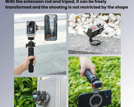 For DJI Osmo Action 3 / 4 / 5 Pro / Osmo 360 Flymile Quick-Release Magnetic Mount