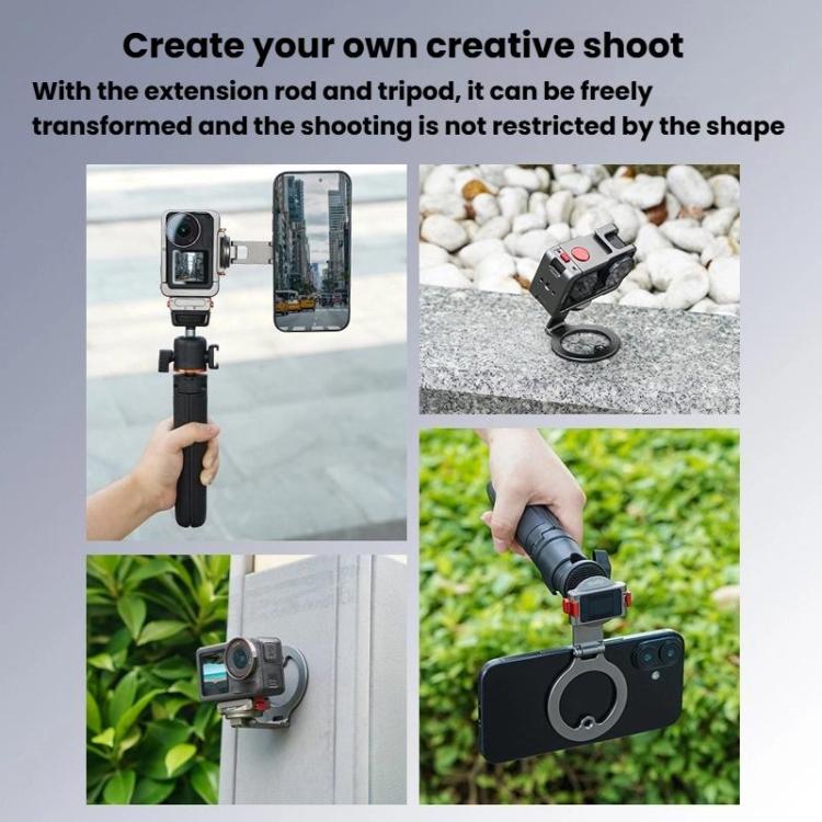 For DJI Osmo Action 3 / 4 / 5 Pro / Osmo 360 Flymile Quick-Release Magnetic Mount