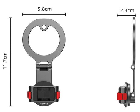 For DJI Osmo Action 3 / 4 / 5 Pro / Osmo 360 Flymile Quick-Release Magnetic Mount