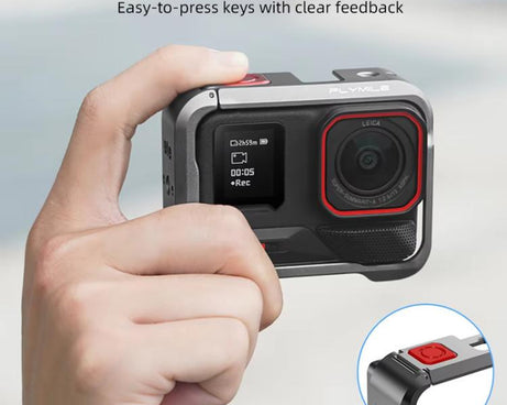 For Insta360 Ace Pro / Ace Pro 2 Flymile Rabbit Cage Metal Protective Frame Extension Action Camera Accessories