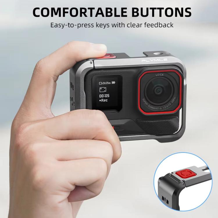 For Insta360 Ace Pro / Ace Pro 2 Flymile Rabbit Cage Metal Protective Frame Extension Action Camera Accessories