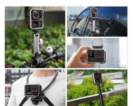 For Insta360 Ace Pro / Ace Pro 2 Flymile Rabbit Cage Metal Protective Frame Extension Action Camera Accessories