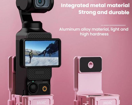 For DJI Osmo Pocket 3 BRDRC Magnetic Mount Expandable Back Clip Adapter