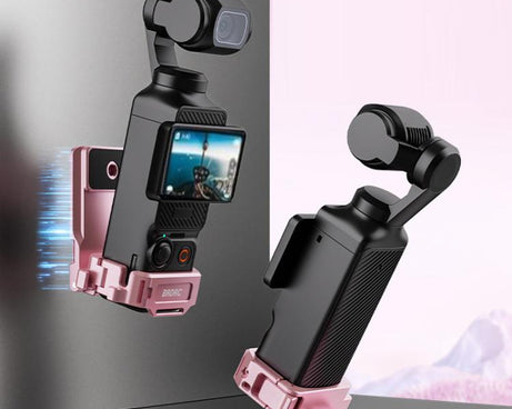 For DJI Osmo Pocket 3 BRDRC Magnetic Mount Expandable Back Clip Adapter