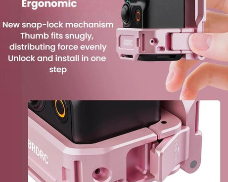 For DJI Osmo Pocket 3 BRDRC Magnetic Mount Expandable Back Clip Adapter