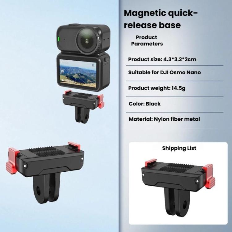 For DJI Osmo Nano Magnetic Quick-Release Base Two-Jaw Bracket