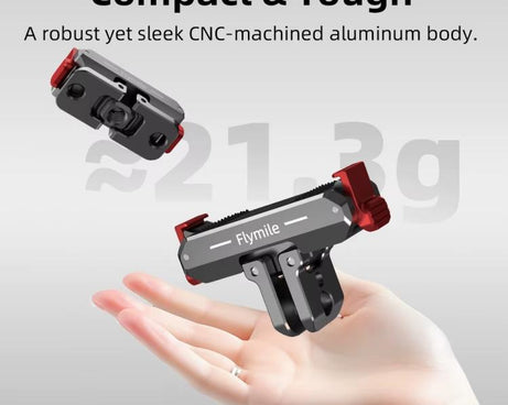 For DJI Osmo Nano Flymile Magnetic Quick-Release Base Two-Jaw Foldable Extension Bracket Accessories For Action Cameras, Metal