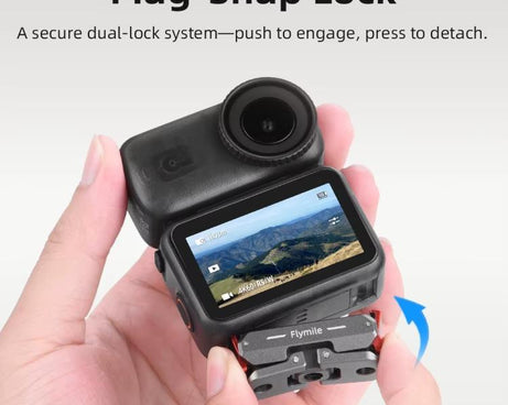 For DJI Osmo Nano Flymile Magnetic Quick-Release Base Two-Jaw Foldable Extension Bracket Accessories For Action Cameras, Metal