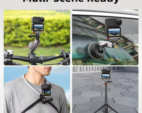 For DJI Osmo Nano Flymile Magnetic Quick-Release Base Two-Jaw Foldable Extension Bracket Accessories For Action Cameras, Metal