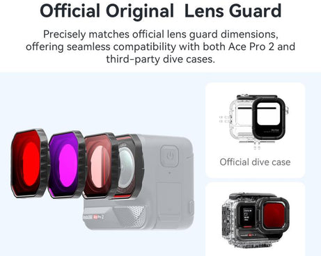 For Insta360 Ace Pro 2 aMagisn Dive Filter Underwater Waterproof Camera Lens Protector