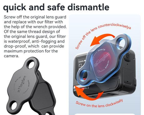 For Insta360 Ace Pro 2 aMagisn Dive Filter Underwater Waterproof Camera Lens Protector