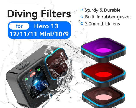 aMagisn Dive Filter for GoPro HERO13 Black /12 Black /11 Black /11 Black mini /10 Black /9 Black