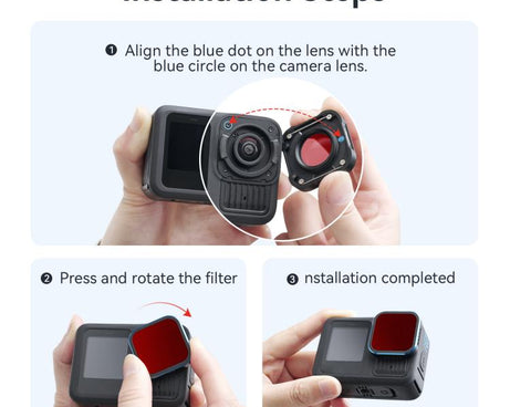 aMagisn Dive Filter for GoPro HERO13 Black /12 Black /11 Black /11 Black mini /10 Black /9 Black
