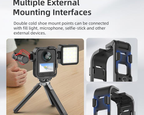 For DJI Osmo 360 aMagisn Expansion Cage Plastic Frame with Lens Cap