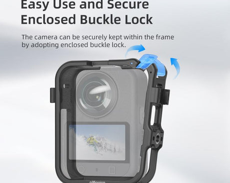 For DJI Osmo 360 aMagisn Expansion Cage Plastic Frame with Lens Cap