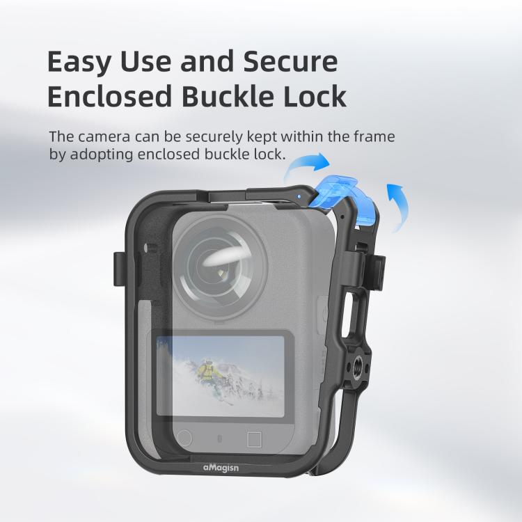 For DJI Osmo 360 aMagisn Expansion Cage Plastic Frame with Lens Cap