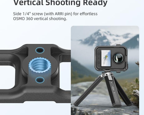 For DJI Osmo 360 aMagisn Expansion Cage Plastic Frame with Lens Cap