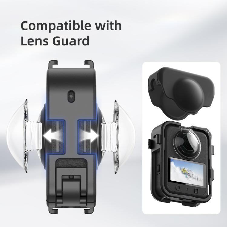 For DJI Osmo 360 aMagisn Expansion Cage Plastic Frame with Lens Cap