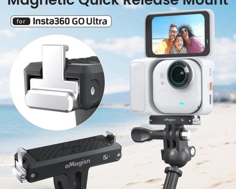 For Insta360 Go Ultra Camera aMagisn Quick Release Magnetic Base Plastic Mount Adapter