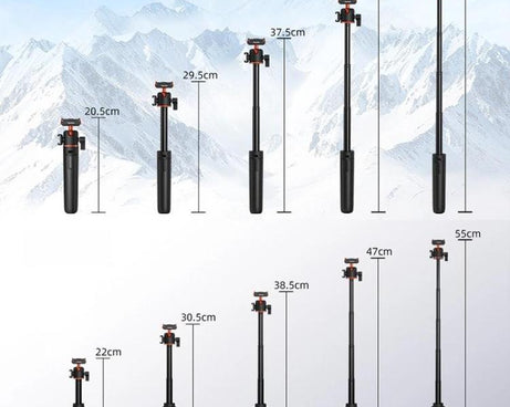 Flymile AC5012_5 Extended Selfie Stick Holder Magnetic Quick Release Tripod