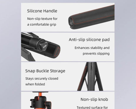 Flymile AC5012_5 Extended Selfie Stick Holder Magnetic Quick Release Tripod