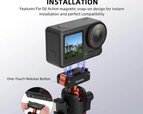 Flymile AC5012_5 Extended Selfie Stick Holder Magnetic Quick Release Tripod