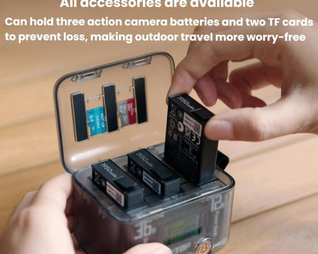 Multi-Functional Battery Charging Organizer For DJI Osmo 360 / Action 5 Pro / Action 4 / Action 3