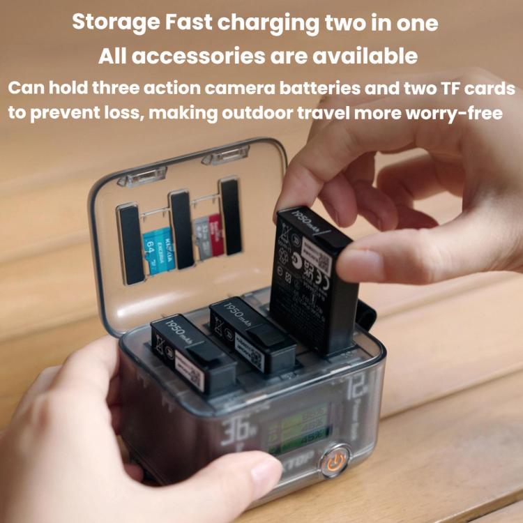 Multi-Functional Battery Charging Organizer For DJI Osmo 360 / Action 5 Pro / Action 4 / Action 3