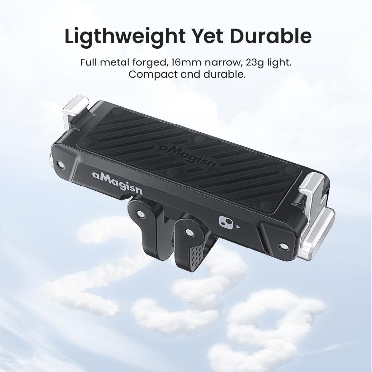 For Insta360 Go Ultra Camera aMagisn Metal Quick Release Magnetic Adapter With 1/4-inch Threaded Hol