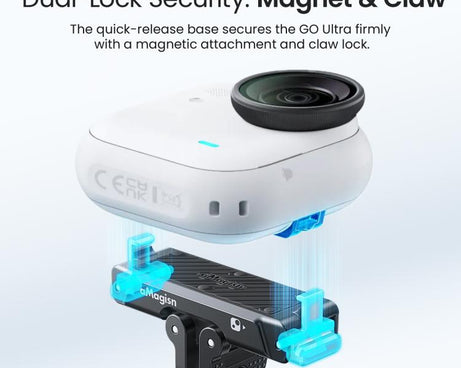 For Insta360 Go Ultra Camera AMagisn Metal Quick Release Magnetic Adapter With 1/4-Inch Threaded Hol