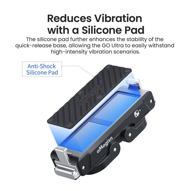 For Insta360 Go Ultra Camera aMagisn Metal Quick Release Magnetic Adapter With 1/4-inch Threaded Hol